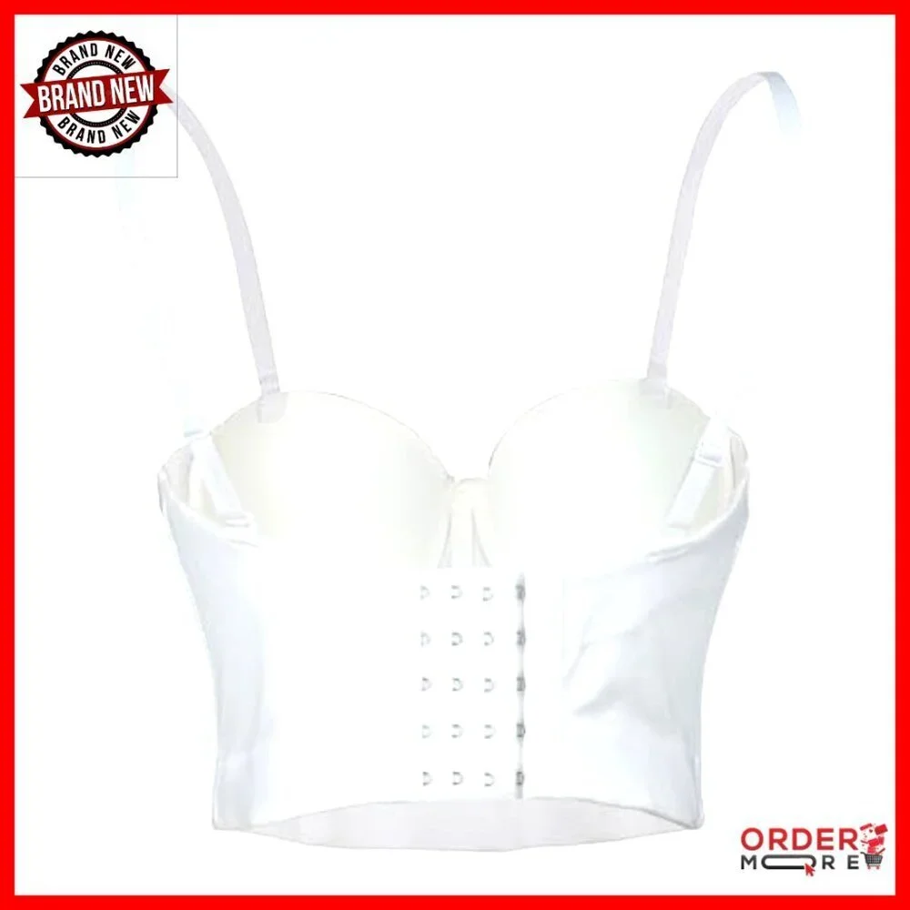 Sexy Bustier Crop Top Corset Bra Clubwear Party Y2K Elegant Adjustable Straps